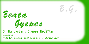 beata gyepes business card